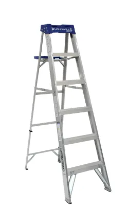 LOUISVILLE LADDER 6-FOOT ALUMINUM STEP LADDER, TYPE I, 250-POUND LOAD CAPACITY, AS2106