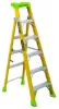 LOUISVILLE LADDER 6-FOOT FIBERGLASS CROSS-STEP LADDER, TYPE IAA, 375-POUND LOAD CAPACITY, FXS1406HD