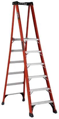 LOUISVILLE LADDER 6-FOOT FIBERGLASS PINNACLE PRO PLATFORM LADDER, TYPE IAA, 375-POUND LOAD CAPACITY, FXP1806HD
