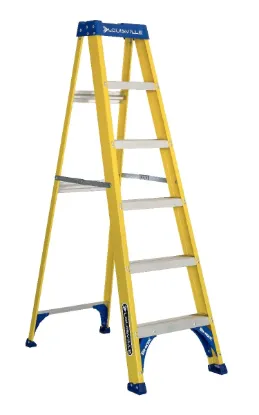 LOUISVILLE LADDER 6-FOOT FIBERGLASS STEP LADDER, TYPE I, 250-POUND LOAD CAPACITY, FS2006