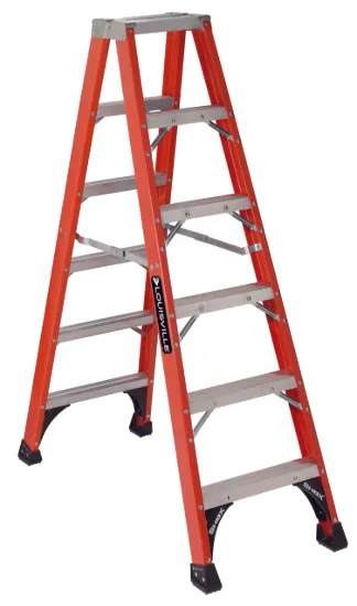 LOUISVILLE LADDER 6-FOOT FIBERGLASS STEP LADDER, TYPE IAA, 375-POUND LOAD CAPACITY, FM1406HD
