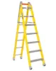 LOUISVILLE LADDER 7-FOOT FIBERGLASS STEP TO STRAIGHT LADDER, TYPE IAA, 375-POUND LOAD CAPACITY, FXC1207