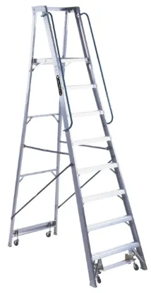 LOUISVILLE LADDER 8-FOOT ALUMINUM PLATFORM LADDER, TYPE IA, 300-POUND LOAD CAPACITY, AP5008