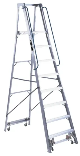 LOUISVILLE LADDER 8-FOOT ALUMINUM PLATFORM LADDER, TYPE IA, 300-POUND LOAD CAPACITY, AP5008