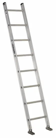 LOUISVILLE LADDER 8-FOOT ALUMINUM SINGLE EXTENSION LADDER, TYPE IA, 300-POUND LOAD CAPACITY, AE2108