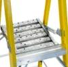 LOUISVILLE LADDER 8-FOOT FIBERGLASS CROSS PINNACLE PLATFORM AND LEANING STEP LADDER, FCP1408HD - Image 6