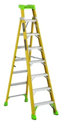LOUISVILLE LADDER 8-FOOT FIBERGLASS CROSS-STEP LADDER, TYPE IAA, 375-POUND LOAD CAPACITY, FXS1408HD