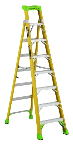 LOUISVILLE LADDER 8-FOOT FIBERGLASS CROSS-STEP LADDER, TYPE IAA, 375-POUND LOAD CAPACITY, FXS1408HD