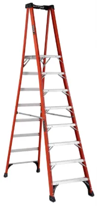 LOUISVILLE LADDER 8-FOOT FIBERGLASS PINNACLE PRO PLATFORM LADDER, TYPE IAA, 375-POUND LOAD CAPACITY, FXP1808HD