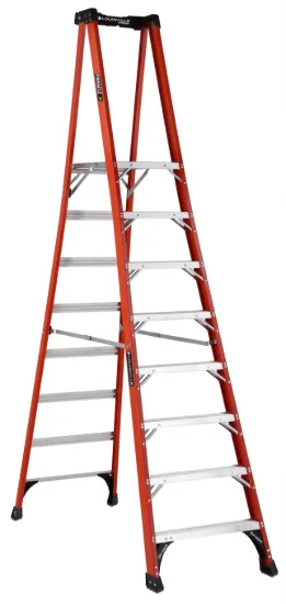 LOUISVILLE LADDER 8-FOOT FIBERGLASS PINNACLE PRO PLATFORM LADDER, TYPE IAA, 375-POUND LOAD CAPACITY, FXP1808HD