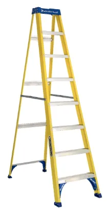 LOUISVILLE LADDER 8-FOOT FIBERGLASS STEP LADDER, TYPE I, 250-POUND LOAD CAPACITY, FS2008