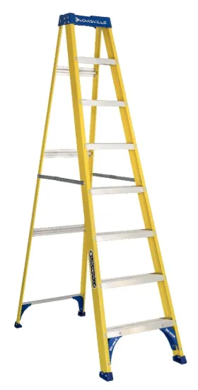 LOUISVILLE LADDER 8-FOOT FIBERGLASS STEP LADDER, TYPE I, 250-POUND LOAD CAPACITY, FS2008