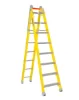 LOUISVILLE LADDER 8-FOOT FIBERGLASS STEP TO STRAIGHT LADDER, TYPE IAA, 375-POUND LOAD CAPACITY, FXC1208