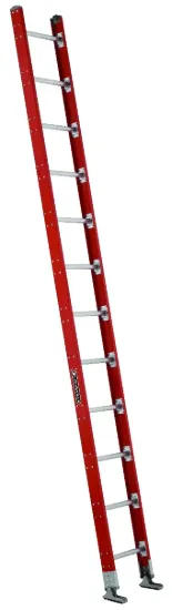 LOUISVILLE LADDER 8-FOOT FIBERGLASS STRAIGHT LADDER, TYPE IA, 300-POUND LOAD CAPACITY, FE7508