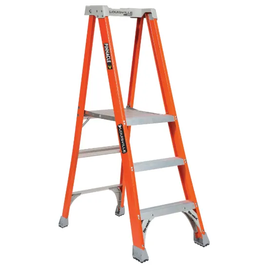 LOUISVILLE LADDER 3-FOOT FIBERGLASS PINNACLE PRO PLATFORM LADDER, FXP1703