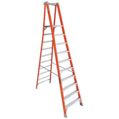 LOUISVILLE LADDER 10-FOOT FIBERGLASS PINNACLE PRO PLATFORM LADDER, FXP1710