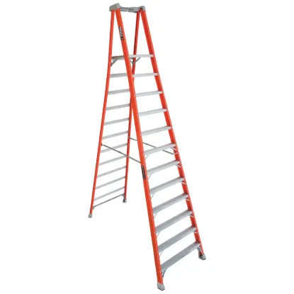 LOUISVILLE LADDER 12-FOOT FIBERGLASS PINNACLE PRO PLATFORM LADDER, FXP1712