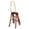 LOUISVILLE LADDER 3-FOOT FIBERGLASS STEP STOOL WITH CASTERS AND HANDLE, FY8003-S55S56 - Image 3