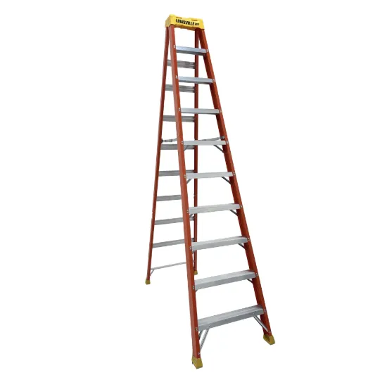 LOUISVILLE LADDER 10-FOOT FIBERGLASS STEP LADDER, L-3016-10