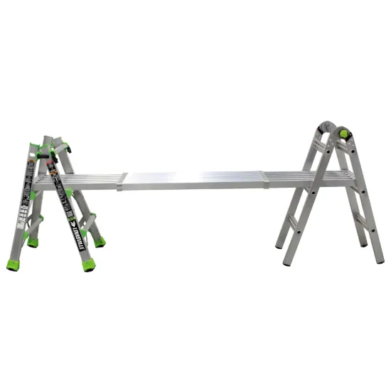 LOUISVILLE LADDER 14-FOOT ALUMINUM MULTIPURPOSE LADDER, L-2099-14