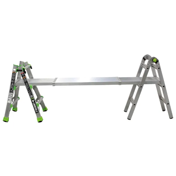 LOUISVILLE LADDER 14-FOOT ALUMINUM MULTIPURPOSE LADDER, L-2099-14