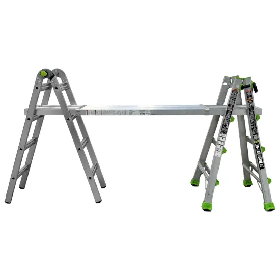 LOUISVILLE LADDER 18-FOOT ALUMINUM MULTIPURPOSE LADDER, L-2099-18