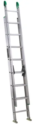 LOUISVILLE LADDER 16-FOOT ALUMINUM EXTENSION LADDER, AE4216PG