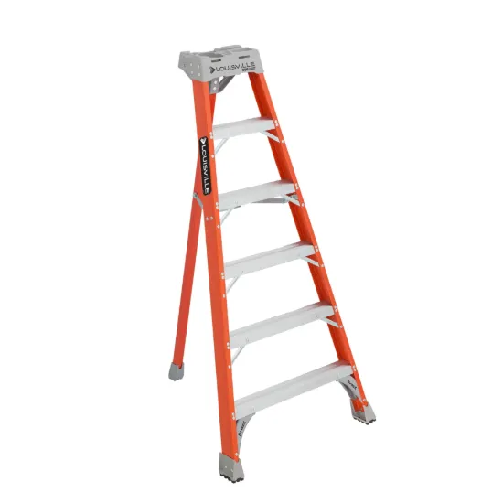 LOUISVILLE LADDER 6-FOOT FIBERGLASS STEP LADDER, FT1506