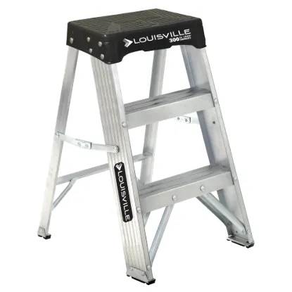 LOUISVILLE LADDER 2-FOOT ALUMINUM STEP STOOL, AS3002