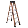 LOUISVILLE LADDER 6-FOOT FIBERGLASS STEP LADDER, FS1406HD