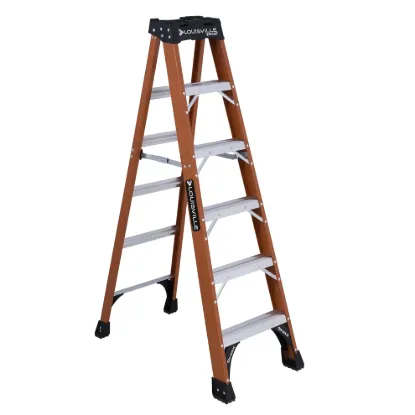 LOUISVILLE LADDER 6-FOOT FIBERGLASS STEP LADDER, FS1406HD