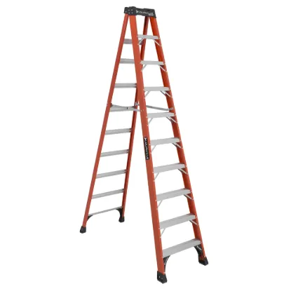 LOUISVILLE LADDER 10-FOOT FIBERGLASS STEP LADDER, FS1410HD