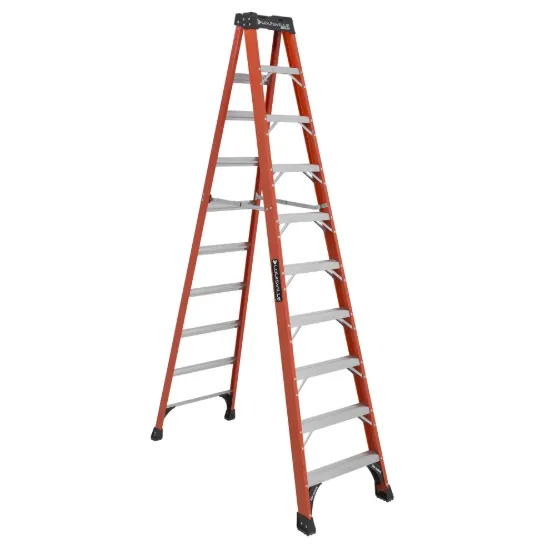 LOUISVILLE LADDER 10-FOOT FIBERGLASS STEP LADDER, FS1410HD