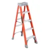 LOUISVILLE LADDER 5-FOOT FIBERGLASS STEP LADDER, FS1505