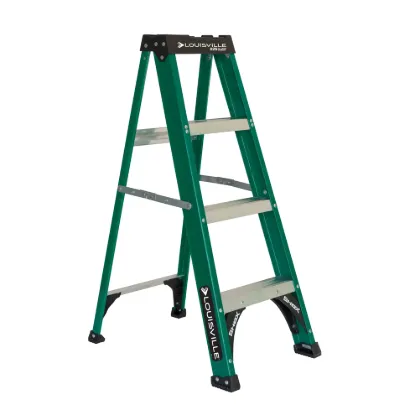 LOUISVILLE LADDER 4-FOOT FIBERGLASS STEP LADDER, FS4004