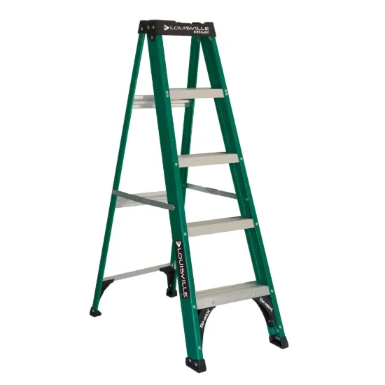 LOUISVILLE LADDER 5-FOOT FIBERGLASS STEP LADDER, FS4005