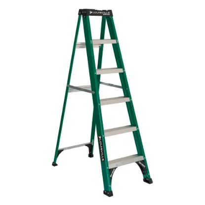 LOUISVILLE LADDER 6-FOOT FIBERGLASS STEP LADDER, FS4006