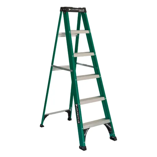 LOUISVILLE LADDER 6-FOOT FIBERGLASS STEP LADDER, FS4006