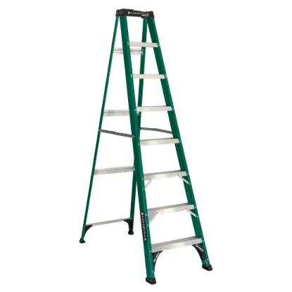 LOUISVILLE LADDER 8-FOOT FIBERGLASS STEP LADDER, FS4008