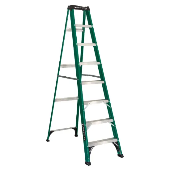 LOUISVILLE LADDER 8-FOOT FIBERGLASS STEP LADDER, FS4008
