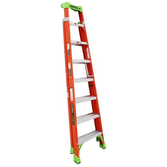 LOUISVILLE LADDER 8-FOOT FIBERGLASS CROSS STEP LADDER, FXS1508