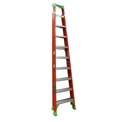 LOUISVILLE LADDER 10-FOOT FIBERGLASS CROSS STEP LADDER, FXS1510