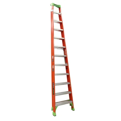 LOUISVILLE LADDER 12-FOOT FIBERGLASS CROSS STEP LADDER, FXS1512