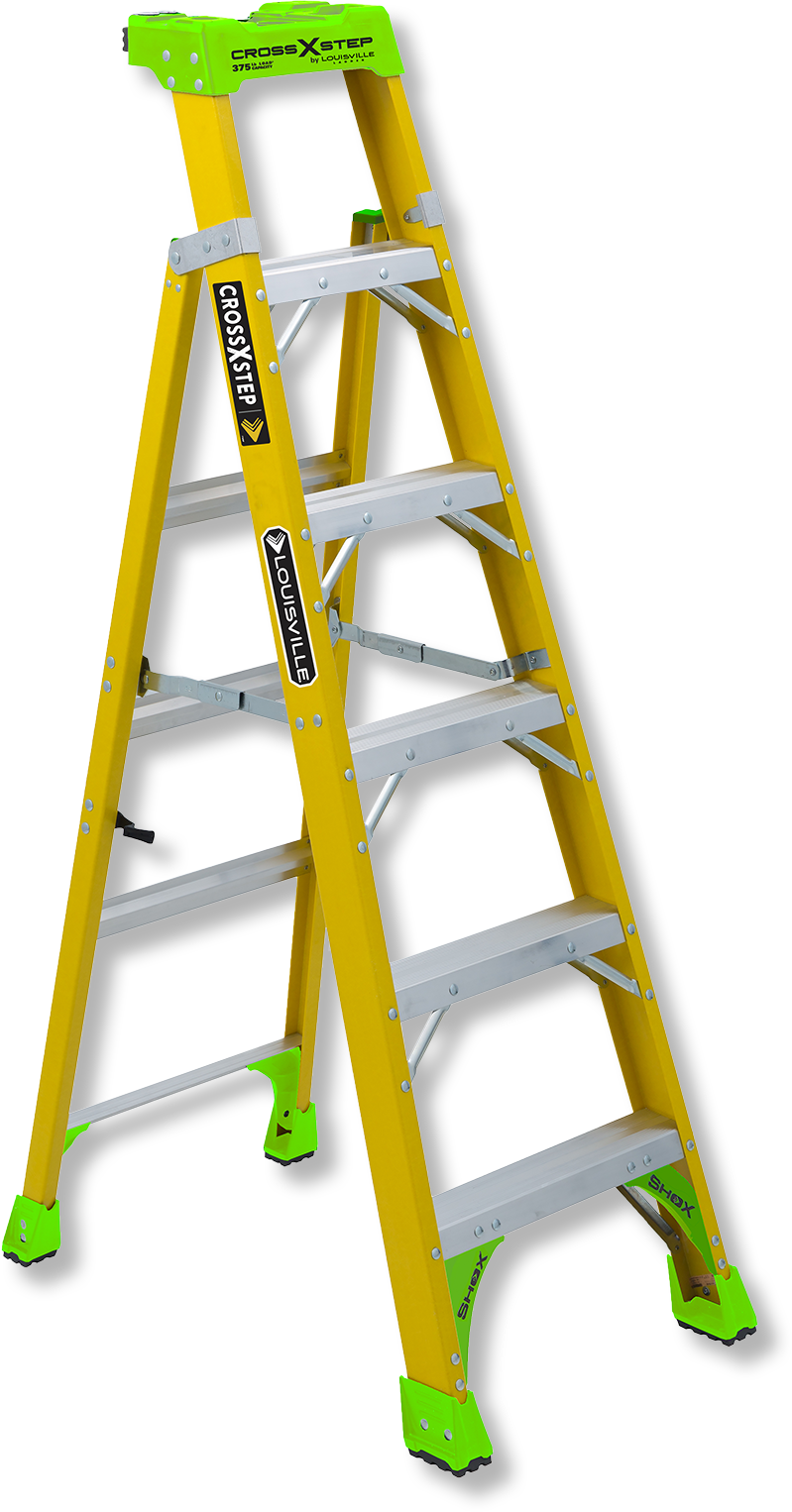 Image of the Cross X Step ladder - the ultimate tool for secure leaning ladder