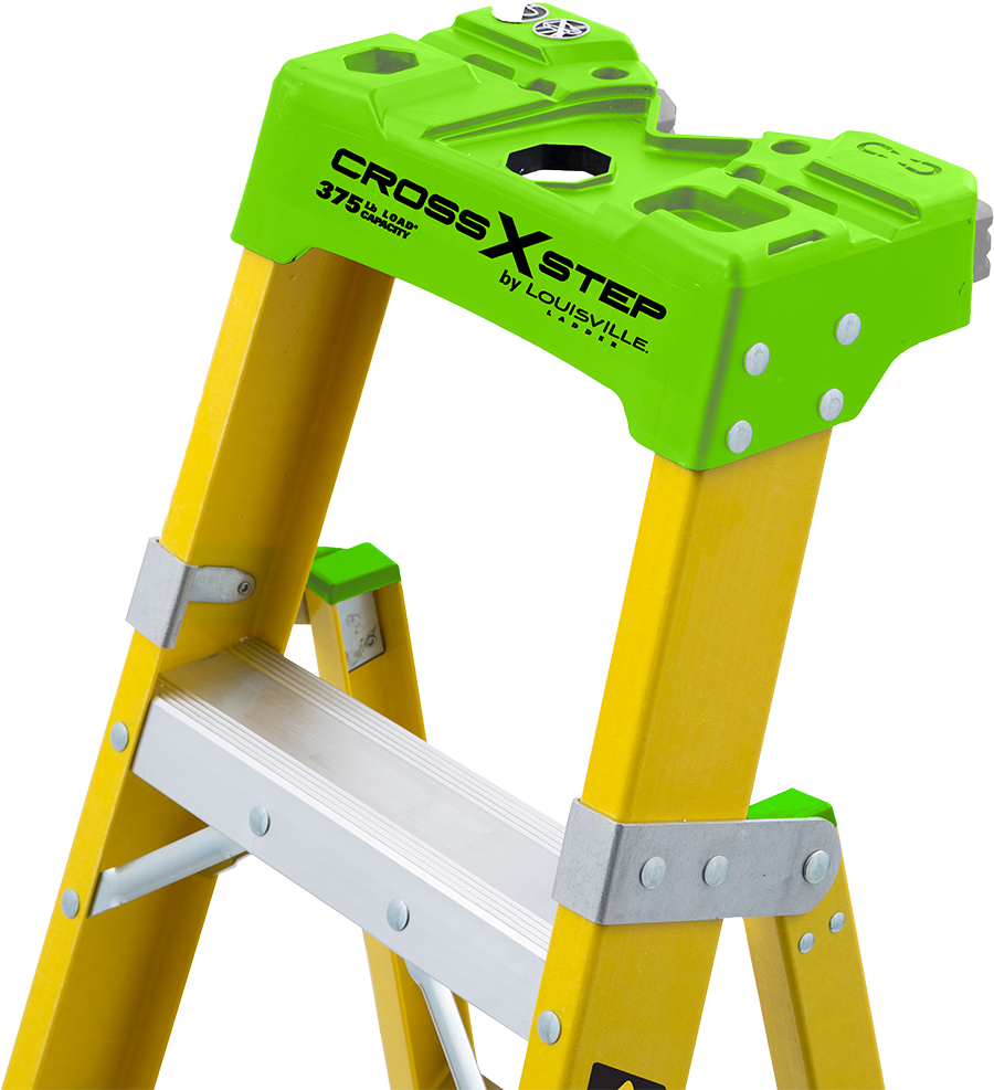 CrossXStep ladder with our exclusive Lean Green technology to make it clear at glance that your worksite is compliant