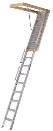 Louisville Ladder 25.5x63 Aluminum Attic Ladder, 350-pound Load