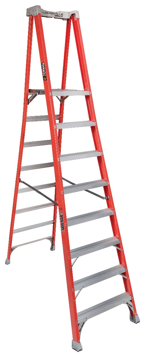 Louisville Ladder 6-Foot Fiberglass Pinnacle Pro Platform Platform Ladder,  Type IA, 300-pound Load Capacity, FXP1706