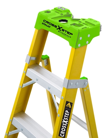 Louisville Ladder 4-Feet Fiberglass Twin Front Ladder 375-Pound Load Capacity FM1404HD Red
