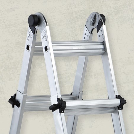Image of a dual-purpose, straight-and-step ladder
