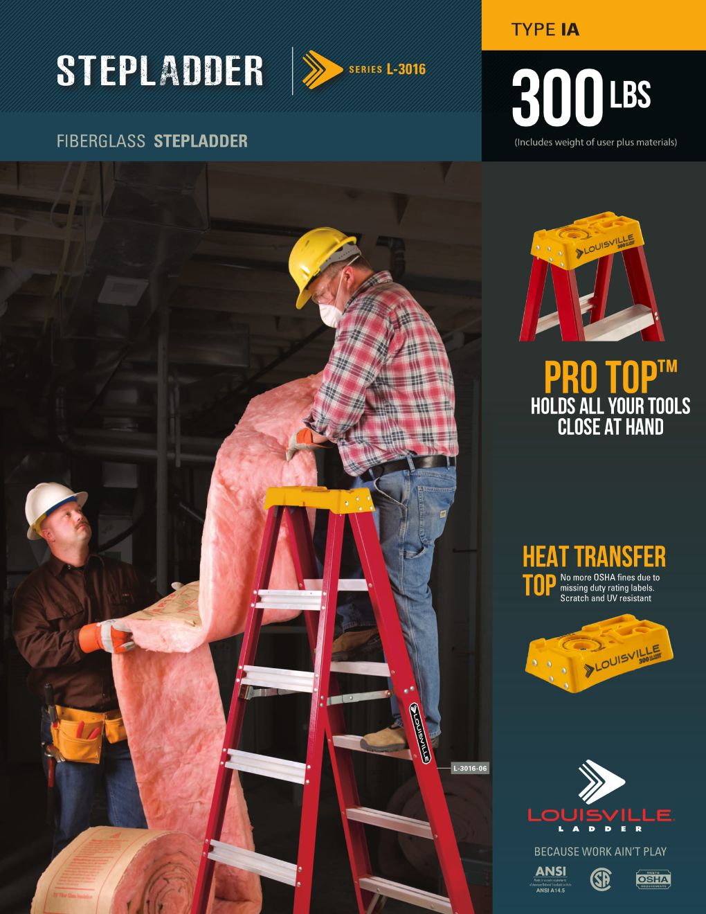 L-3016 Stepladder Flyer and Spec Sheet Marketing Material Image